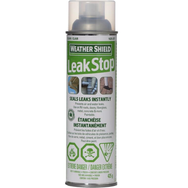 Scellant Leak Stop transparent pour fissure en vaporisateur, 425 g