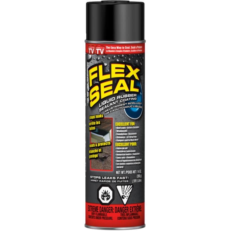 Liquid Rubber Spray Sealant Coating - Black, 14 oz