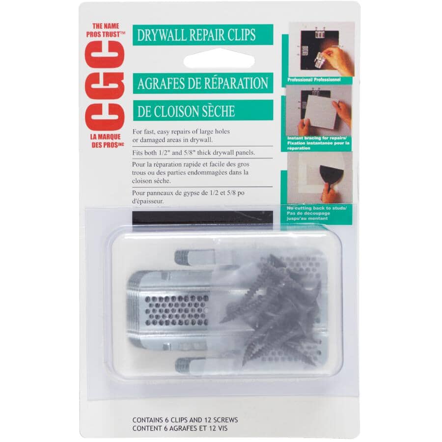 CGC:Drywall Repair Clips - 6 Pack