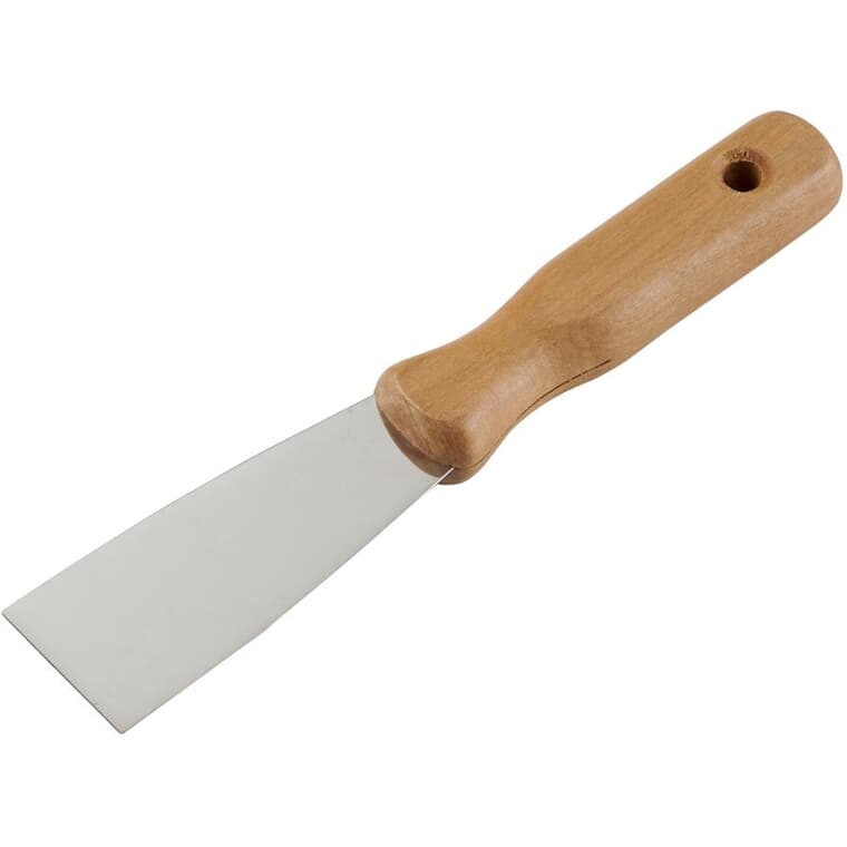 Couteau à mastic avec poignée en bois, 1-1/2 po