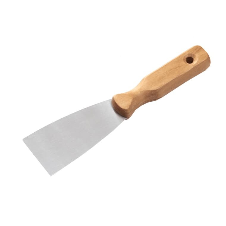 Couteau à mastic avec manche en bois, 2 po
