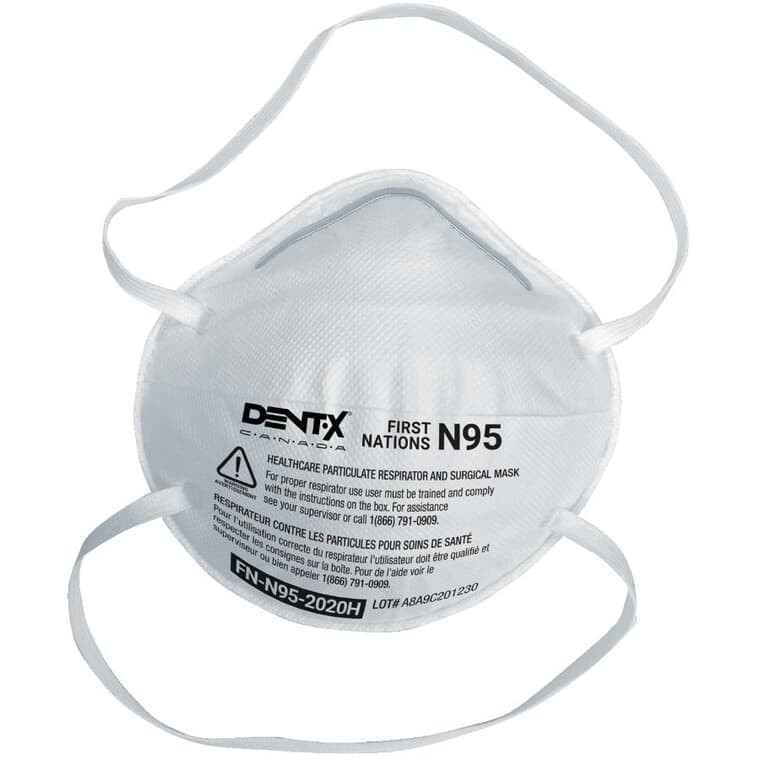 Masques respiratoires et chirurgicaux N95 contre les particules pour les travailleurs de la santé, paquet de 20