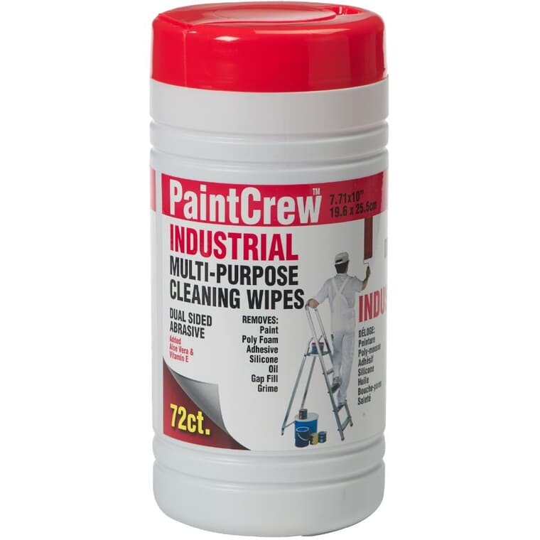 PaintCrew Industrial Multi-Purpose Cleaning Wipes - Heavy Duty, 72 Sheets