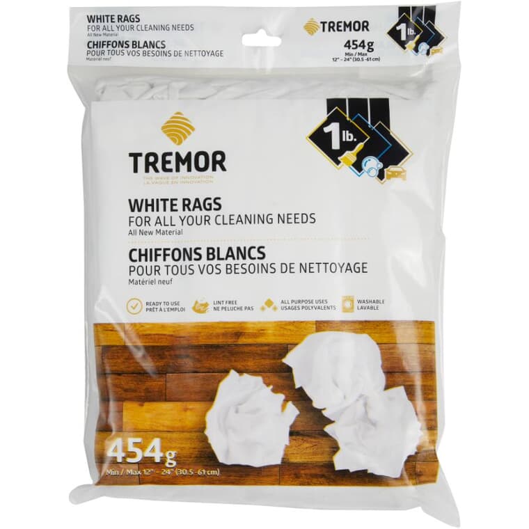 Cleaning Rags - White, 1 lb