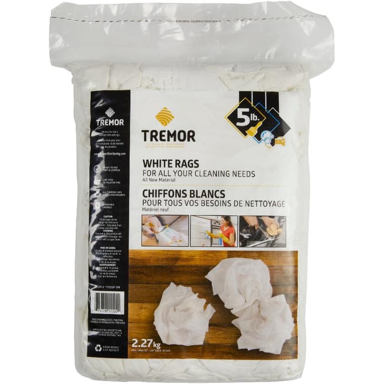 Cleaning Rags - White, 5 lb