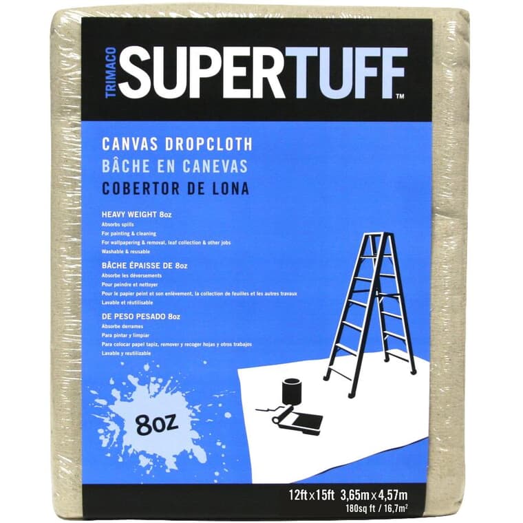 Supertuff Canvas Drop Cloth - 12' x 15'