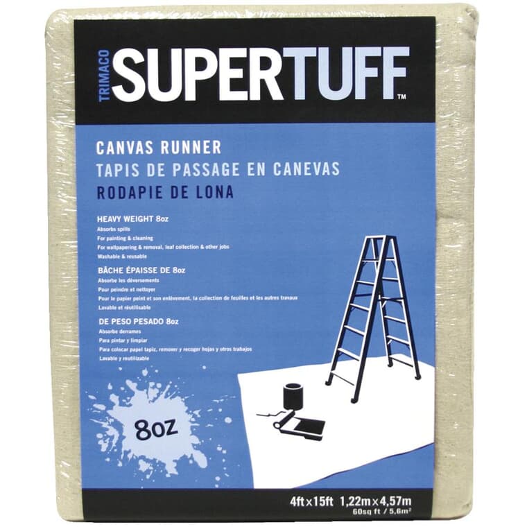 Supertuff Canvas Drop Cloth Runner - 4' x 15'