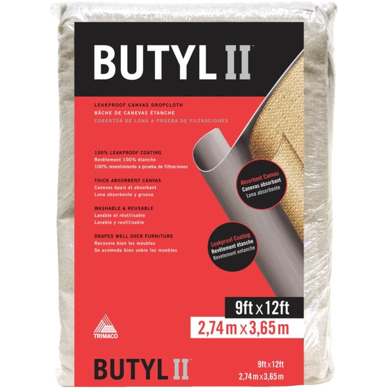 Butyl II Canvas Drop Cloth - 9' x 12'