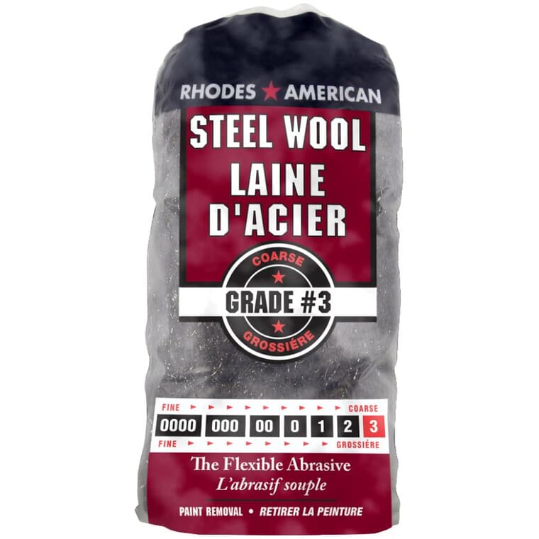 Steel Wool Pads - Coarse #3, 12 Pack