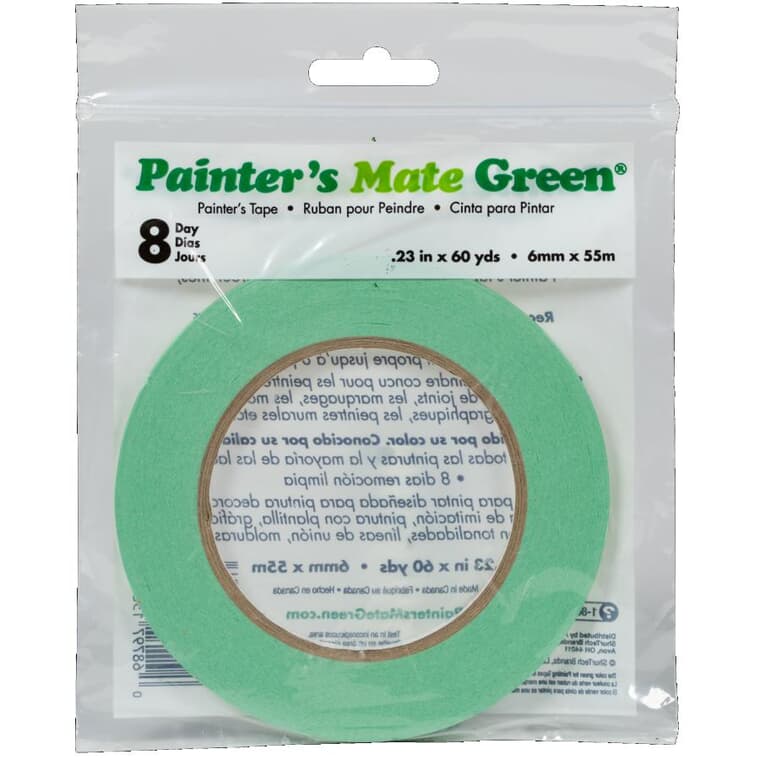 Green Painter's Masking Tape - 6 mm x 55 m