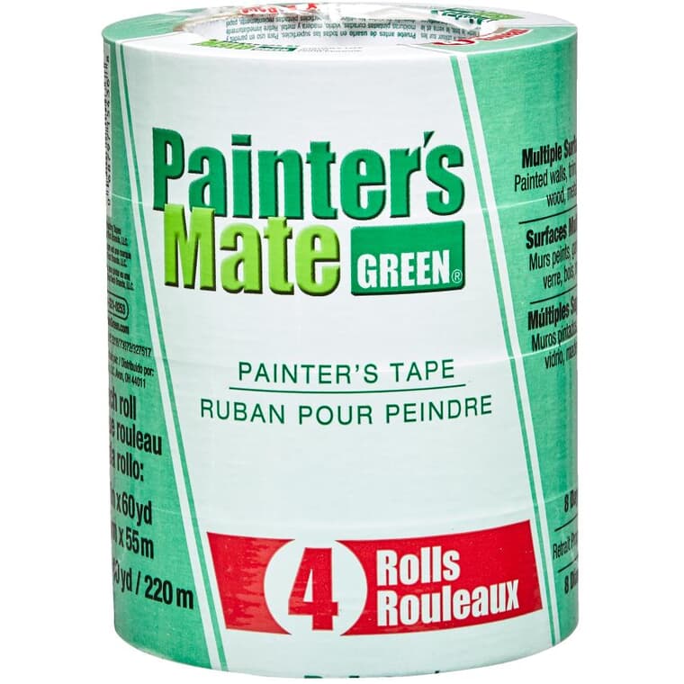 Green Painter's Masking Tape - 36 mm x 55 m, 4 Pack