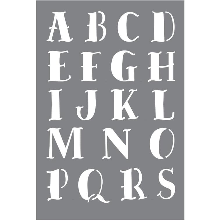 Sea Dog Font Letters Stencil - 9" x 6"