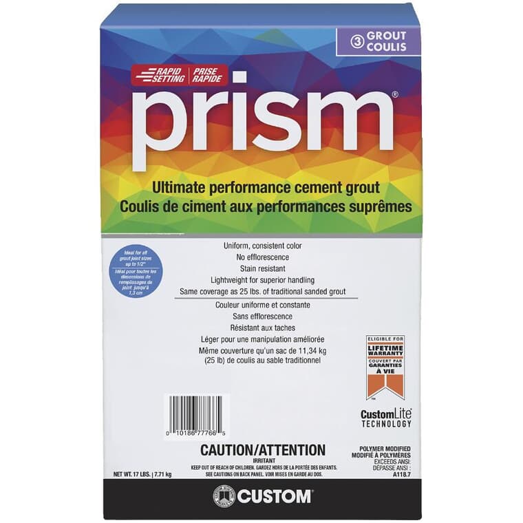 Prism Ultimate Performance Cement Grout - #381 Bright White, 17 lb