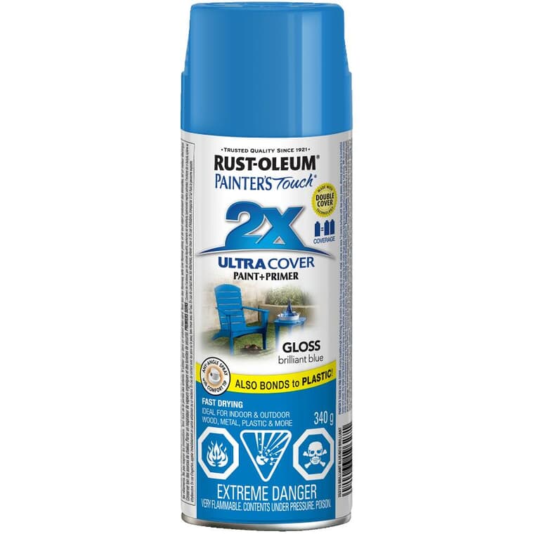 Painter's Touch 2X Ultra Cover Spray Paint - Gloss Blue, 340 g