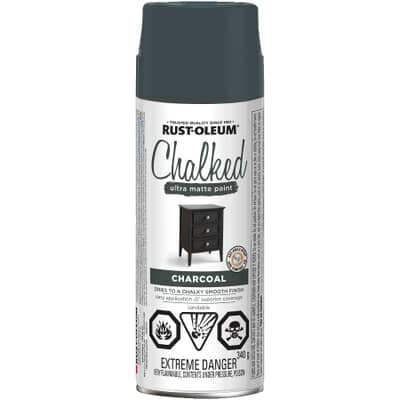 Rust Oleum Chalked Ultra Matte Charcoal Spray Paint Home Hardware - Rustoleum Chalk Paint Colors Spray