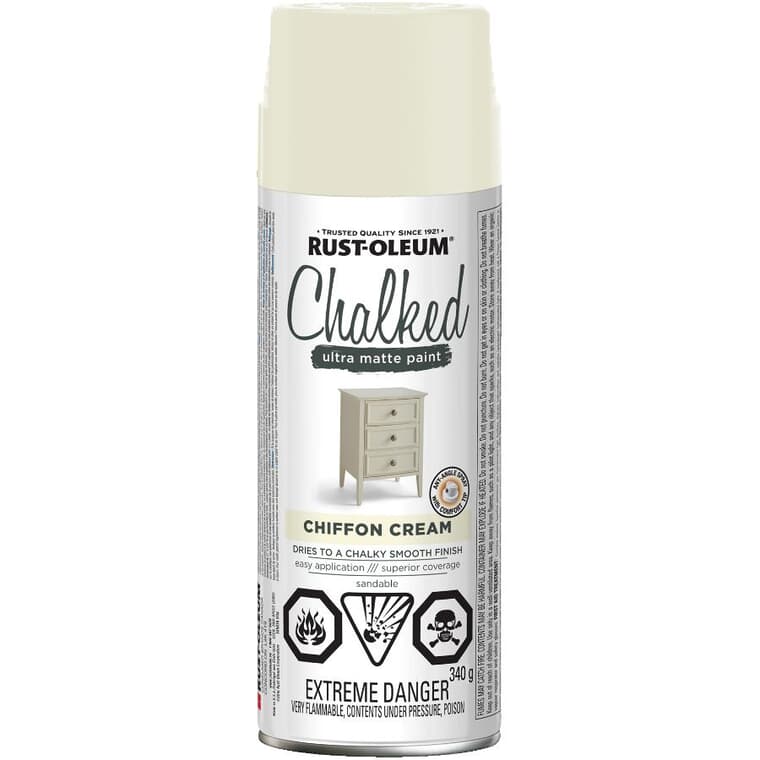 Chalked Ultra Matte Spray Paint - Chiffon Cream, 340 g