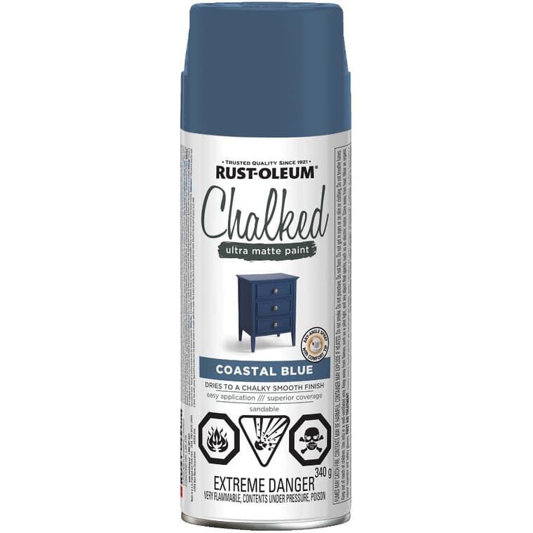 Chalked Ultra Matte Spray Paint - Coastal Blue, 340 g