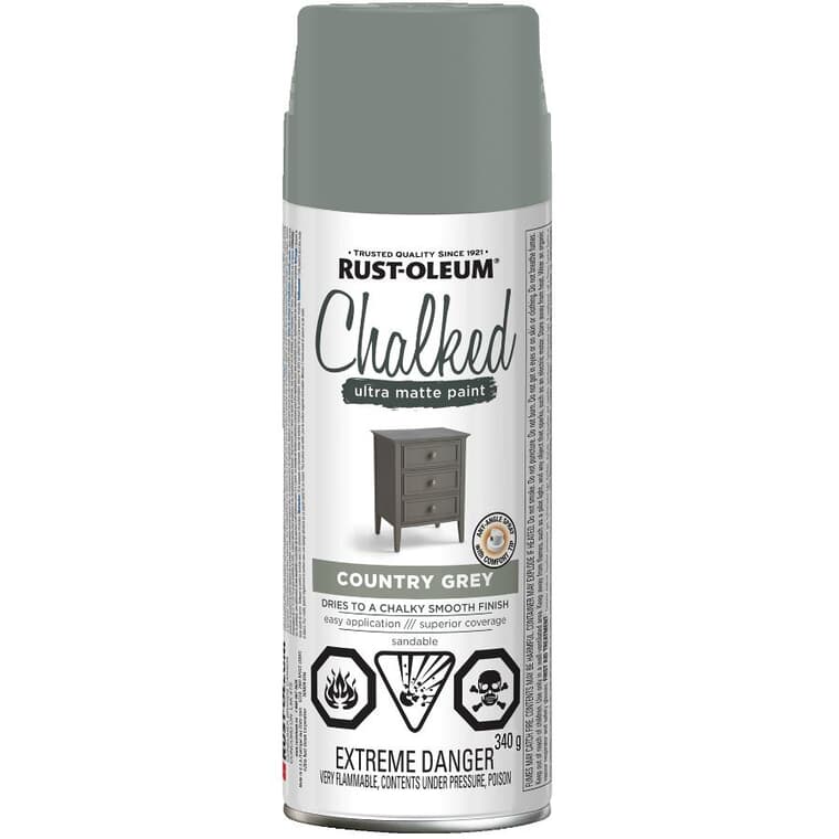 Chalked Ultra Matte Spray Paint - Country Grey, 340 g