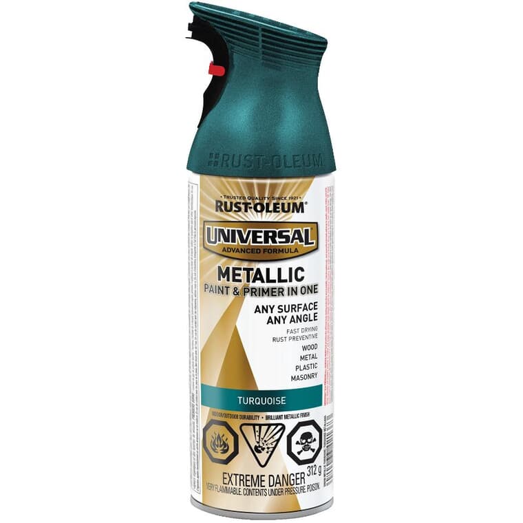 Universal Metallic Spray Paint & Primer - Turquoise, 312 g