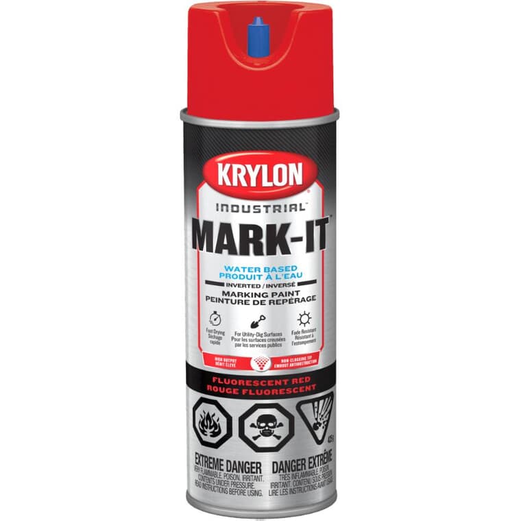 Professional Water-Based Marking Spray Paint - Safety Red, 425 g