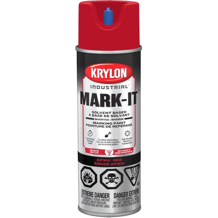 Professional Solvent-Based Marking Spray Paint - Red, 425 g