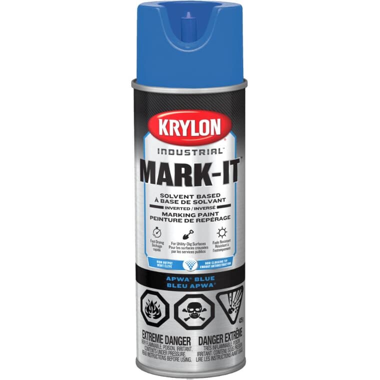 Professional Solvent-Based Marking Spray Paint - Blue, 425 g