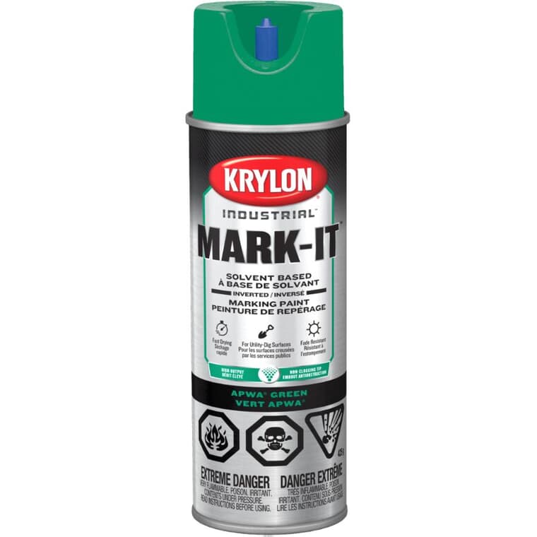 Professional Solvent-Based Marking Spray Paint - Neon Green, 425 g