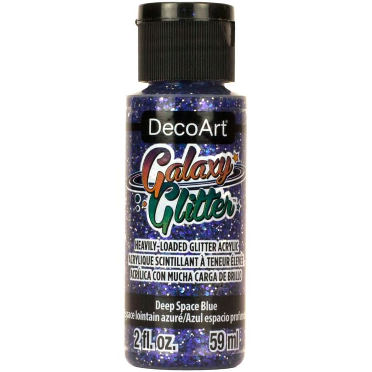 Galaxy Glitter Heavily-Loaded Glitter Craft Paint - Deep Space Blue, 2 oz