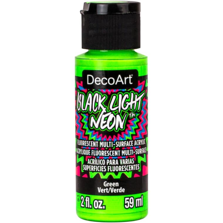 Black Light Neon Craft Paint - Green, 2 oz