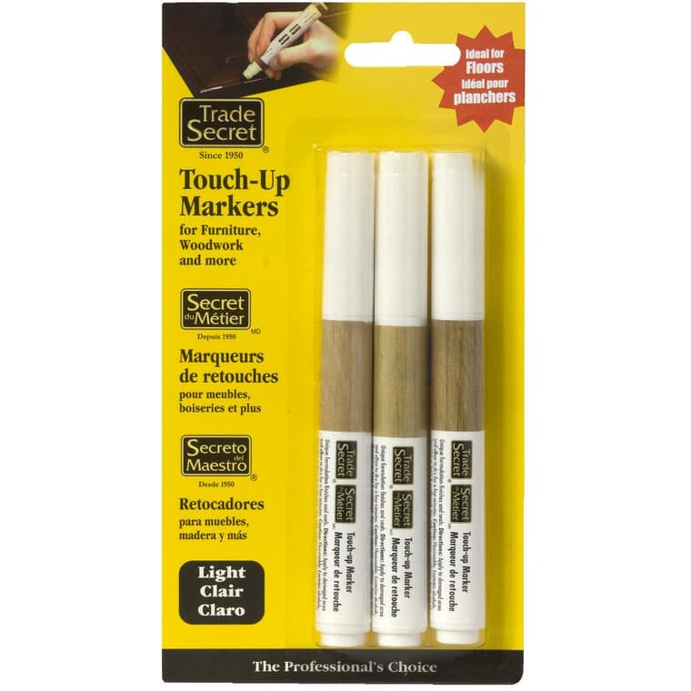Paquet de 3 crayons de retouche pour bois teint aux tons clairs