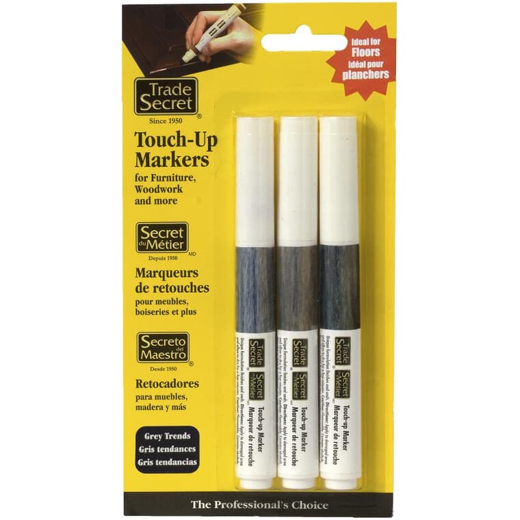 Touch-Up Wood Markers - Grey Tones, 3 Pack