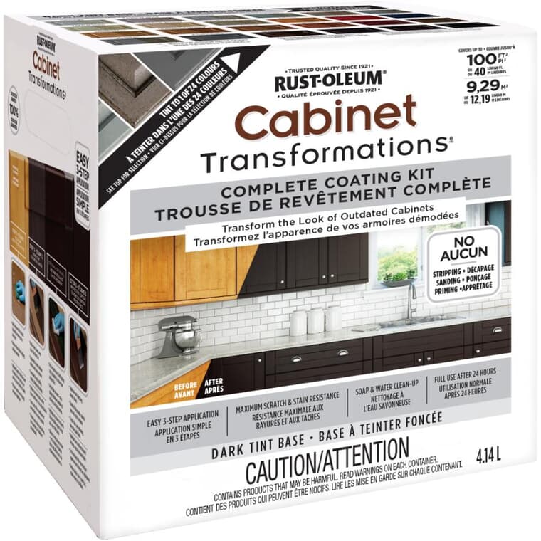 Cabinet Transformations Complete Coating Kit - Dark Tint Base, 4.14 L