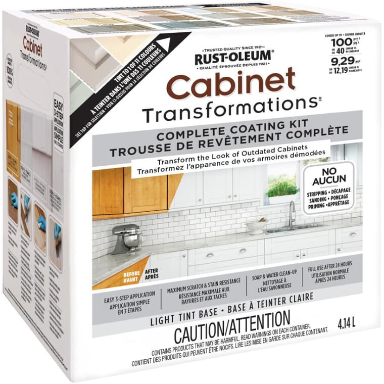 Cabinet Transformations Complete Coating Kit - Light Tint Base, 4.14 L