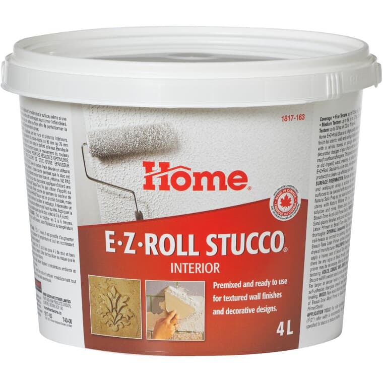 Interior E-Z Roll Stucco Wall & Ceiling Texture - White, 4 L