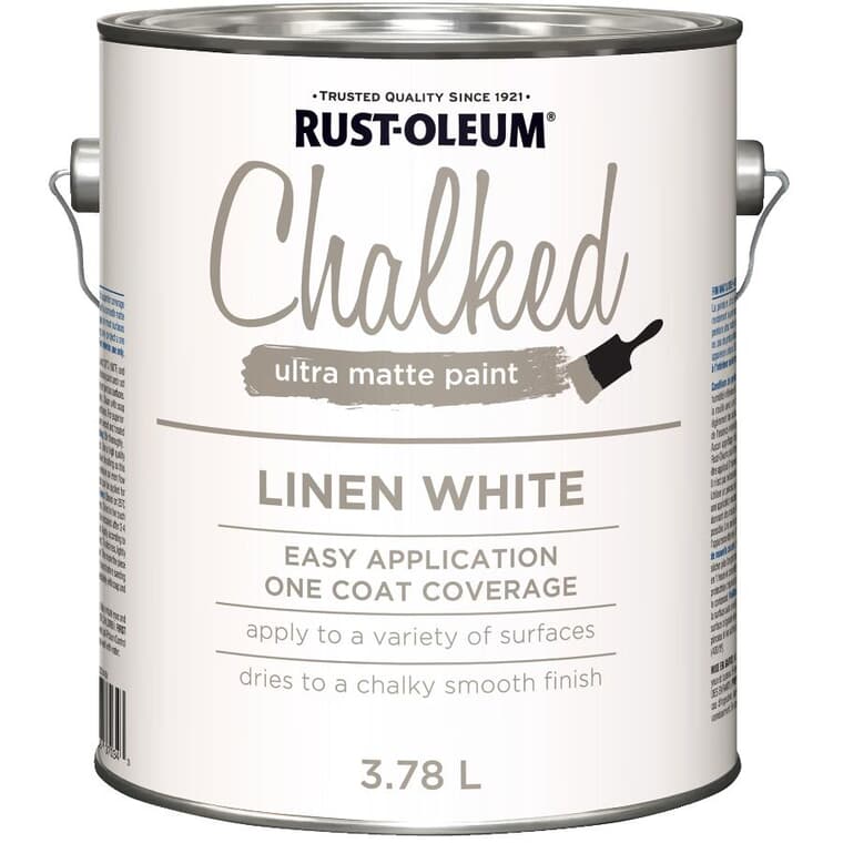Peinture crayeuse fini ultra mat, blanc lin, 3,78 L