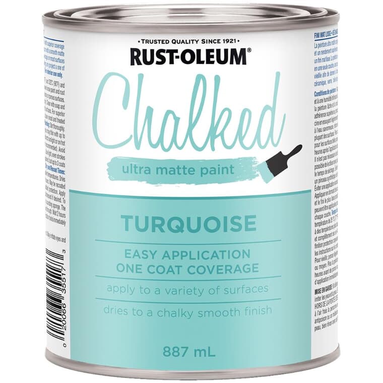 Chalked Ultra Matte Paint - Turquoise, 887 ml