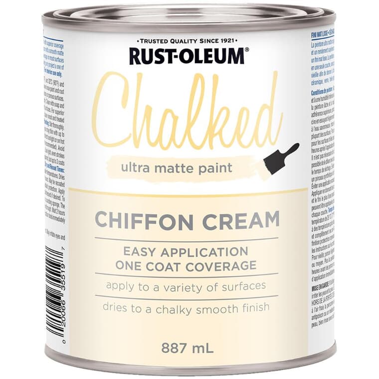 Chalked Ultra Matte Paint - Chiffon Cream, 887 ml