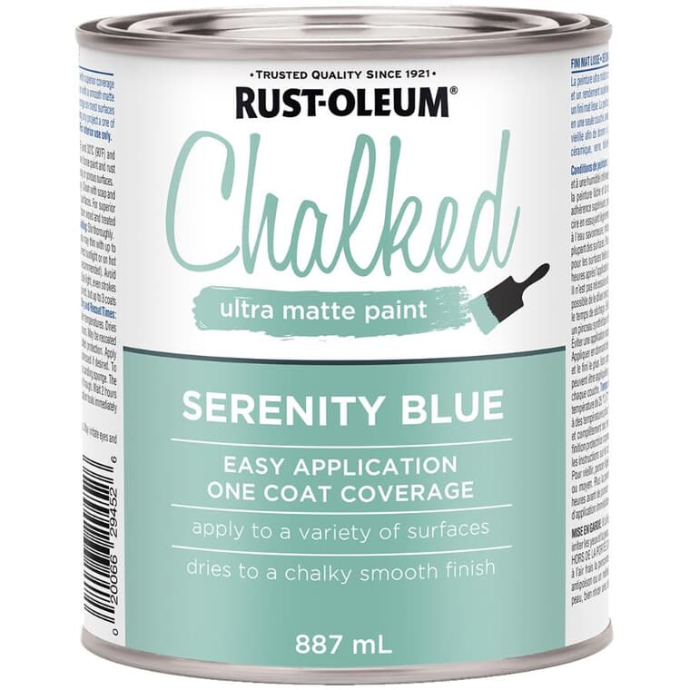 Chalked Ultra Matte Paint - Serenity Blue, 887 ml