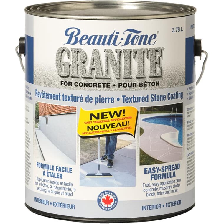 Granite Textured Stone Coating - for Concrete, Anvil, 3.78 L