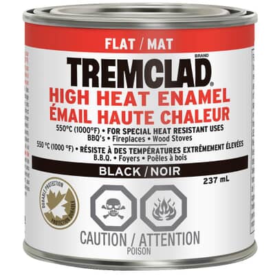 Tremclad Flat Black High Heat Enamel Paint Home Hardware - Tremclad High Heat Paint Colours