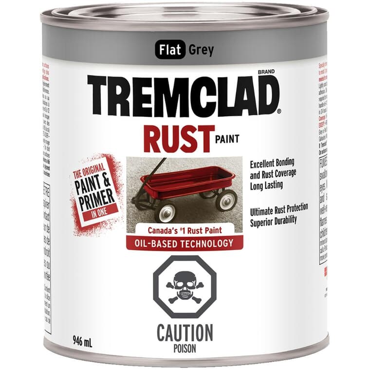 Rust Paint - Flat Grey, 946 ml