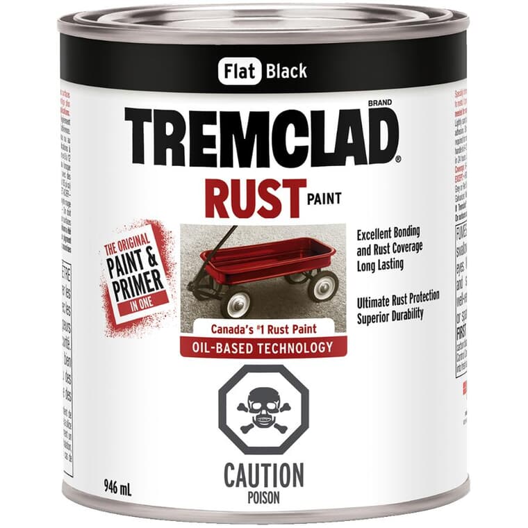 Rust Paint - Flat Black, 946 ml