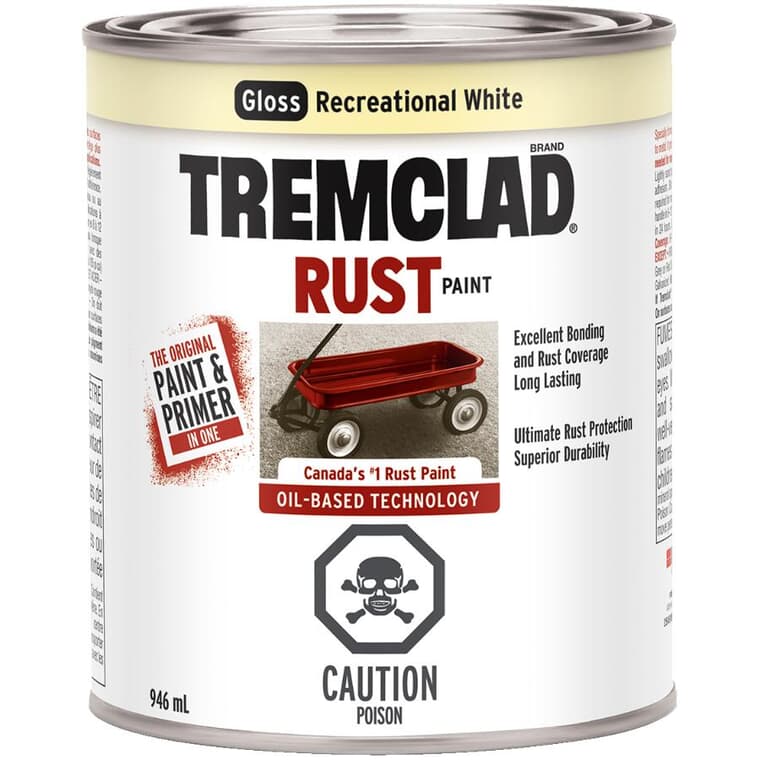 Rust Paint - Gloss Recreational White, 946 ml