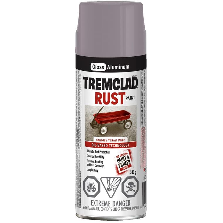 Rust Spray Paint - Gloss Aluminum, 340 g