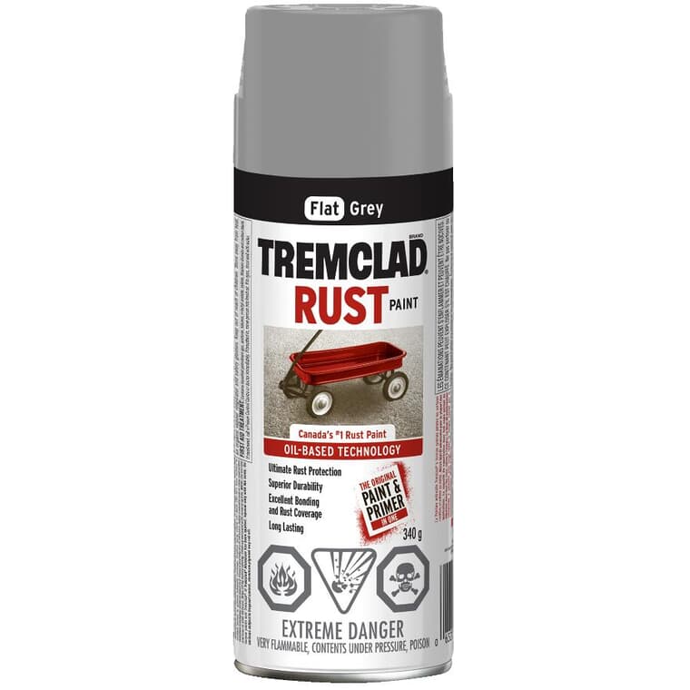 Rust Spray Paint - Flat Grey, 340 g