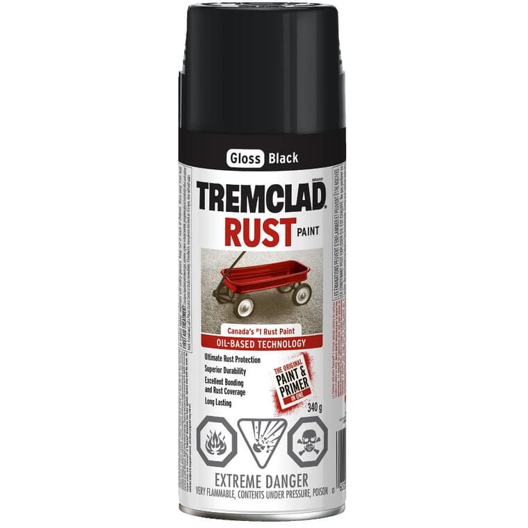 Rust Spray Paint - Gloss Black, 340 g