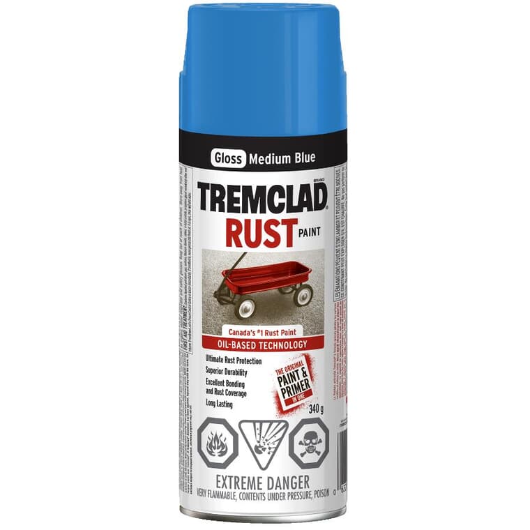 Rust Spray Paint - Gloss Medium Blue, 340 g