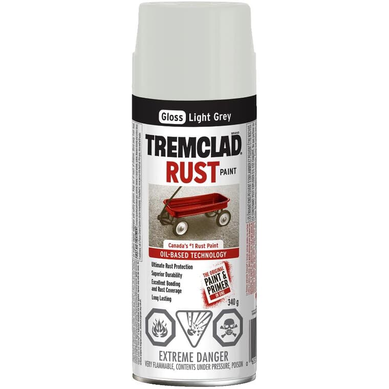 Rust Spray Paint - Gloss Light Grey, 340 g