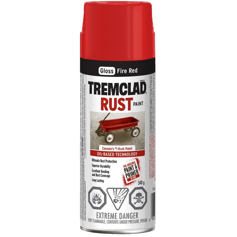 Rust Spray Paint - Gloss Fire Red, 340 g