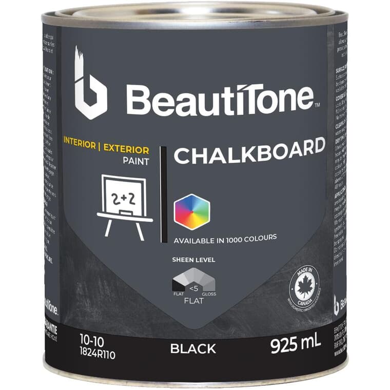 Interior / Exterior Chalkboard Paint - Black, 925 ml